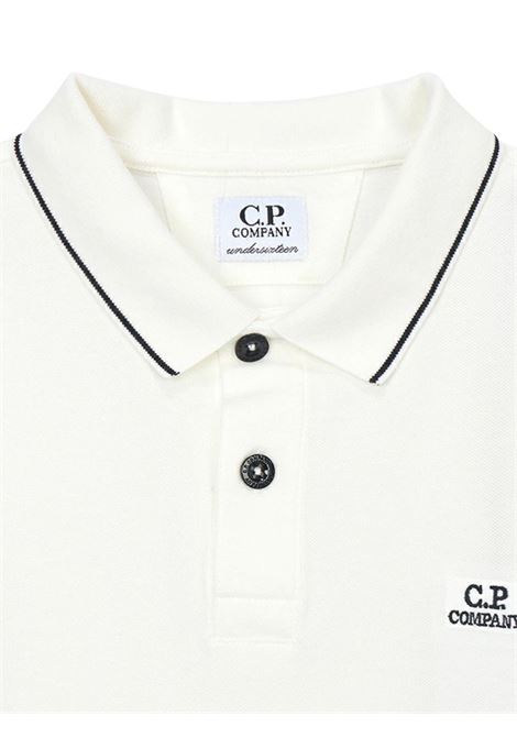 Polo bambino bianca in cotone CP COMPANY | CNM001/FIBIANCO